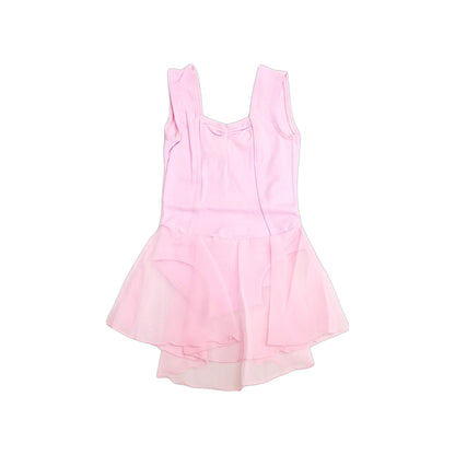 Body Danza Classica Spallina Smanicata da Bambina in Cotone Bielastico ANILDA Wish Dance, vista posteriore