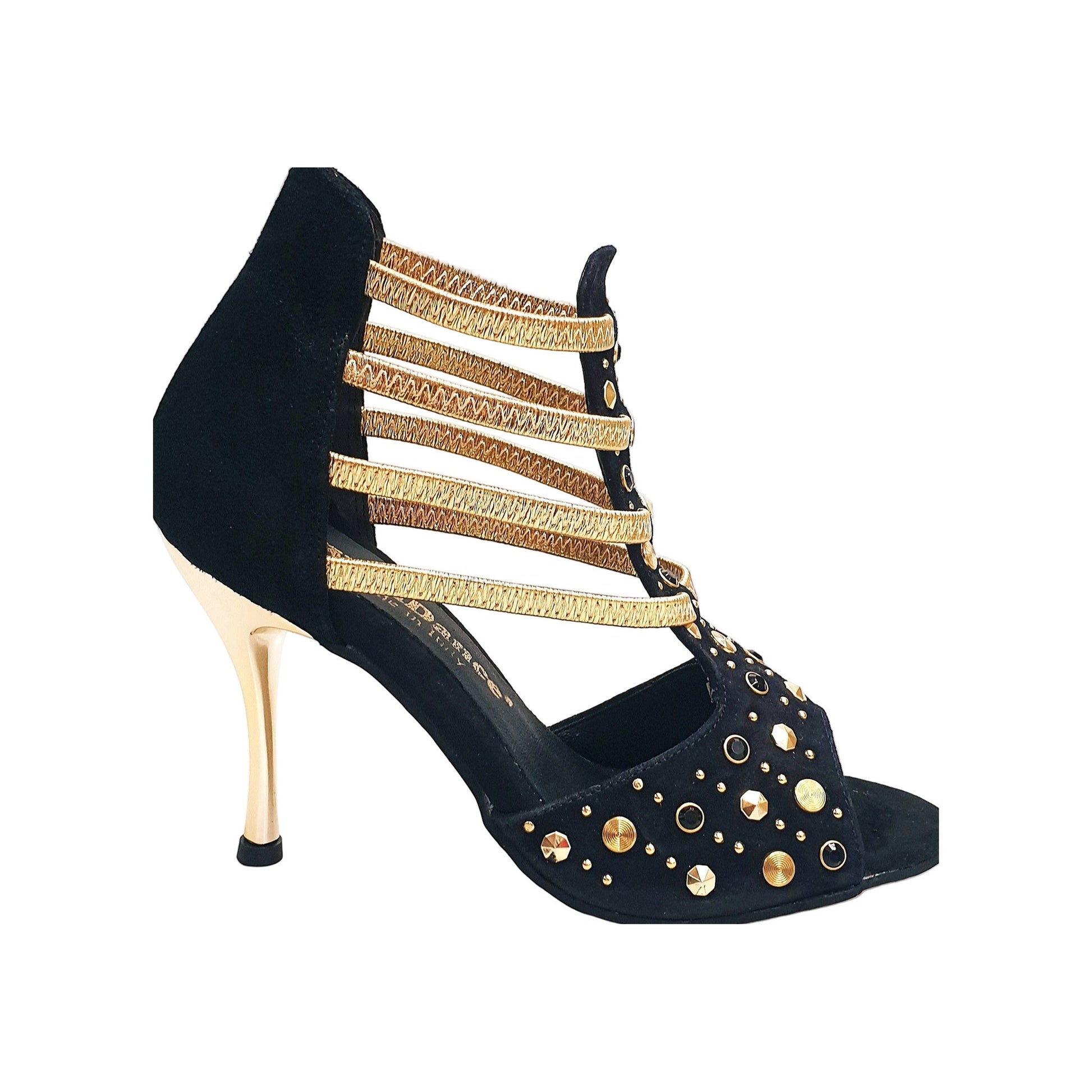 Sandalo da Donna in Camoscio Nero Swann Elizabeth Pirata Wish Dance, vista laterale (2)
