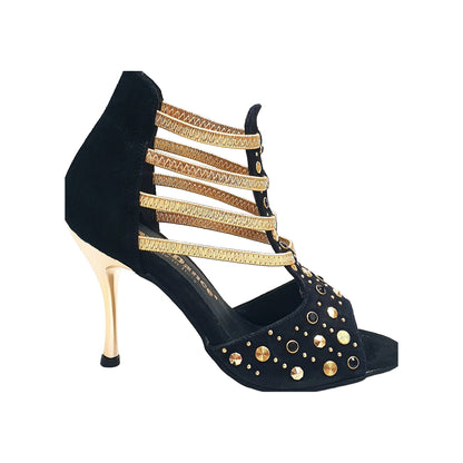 Sandalo da Donna in Camoscio Nero Swann Elizabeth Pirata Wish Dance, vista laterale (2)