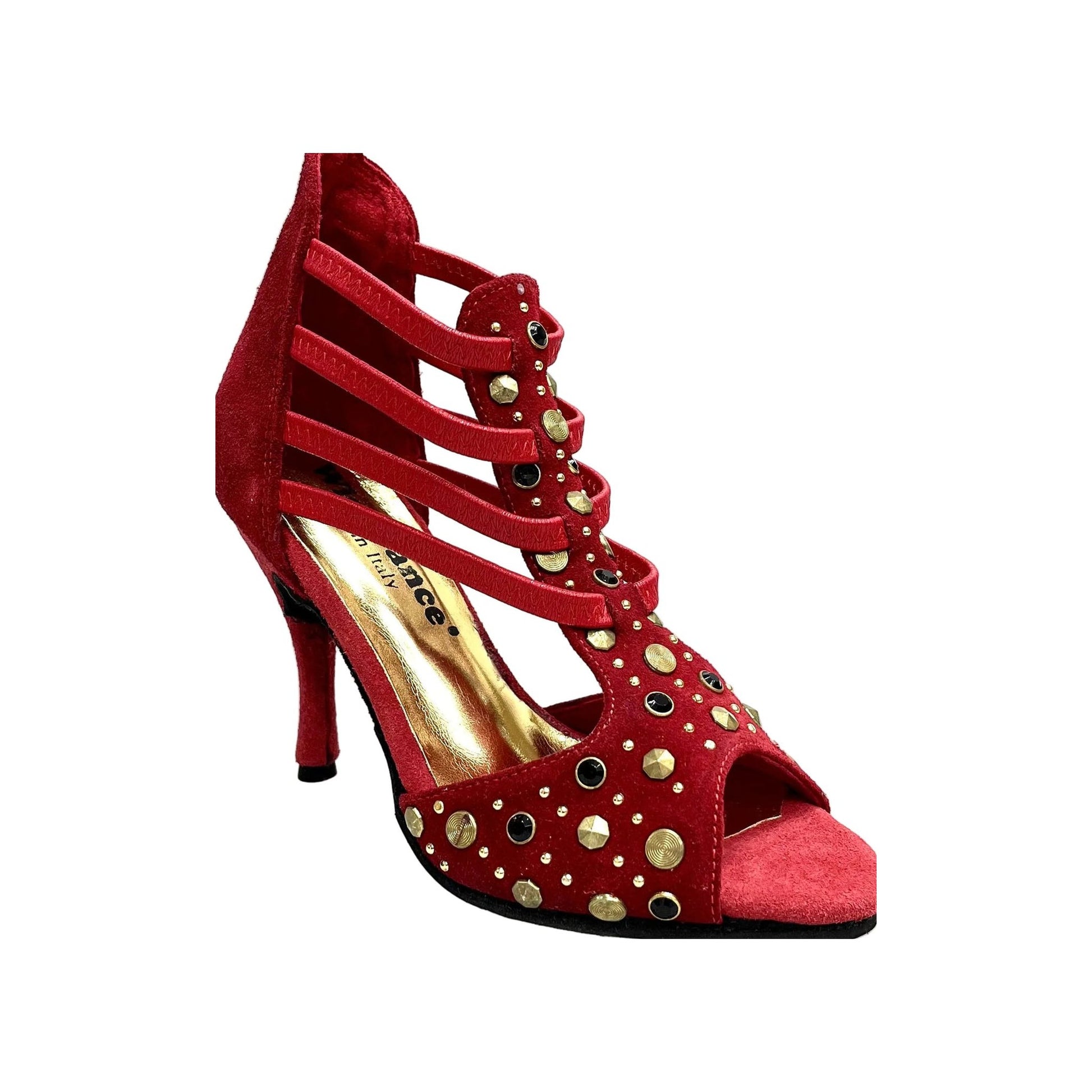 Sandalo da Donna in Camoscio Rosso Swann Elizabeth Pirata Wish Dance (460PW), vista laterale