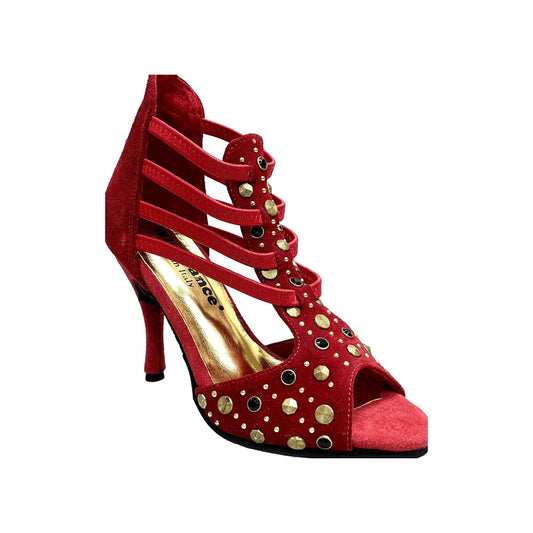 Sandalo da Donna in Camoscio Rosso Swann Elizabeth Pirata Wish Dance (460PW), vista laterale