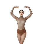 Load image into Gallery viewer, MIRANDA - Professional Mesh Turtleneck Suit with massaging and shaping micronodes with Swarovski Luxury Boreali and Cristall reinforced foot and insole
