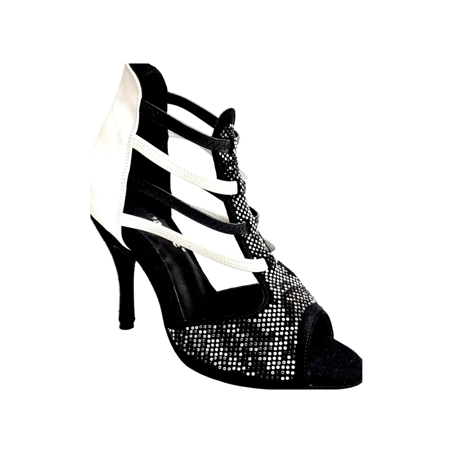Sandalo da Donna in Camoscio Nero Livrea Vipera Viper Black/White Wish Dance, vista laterale