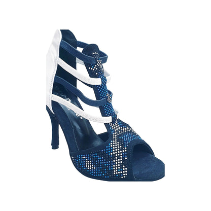 Sandalo da Donna in Camoscio Blu notte Livrea Vipera Viper Blu/White Wish Dance, vista laterale