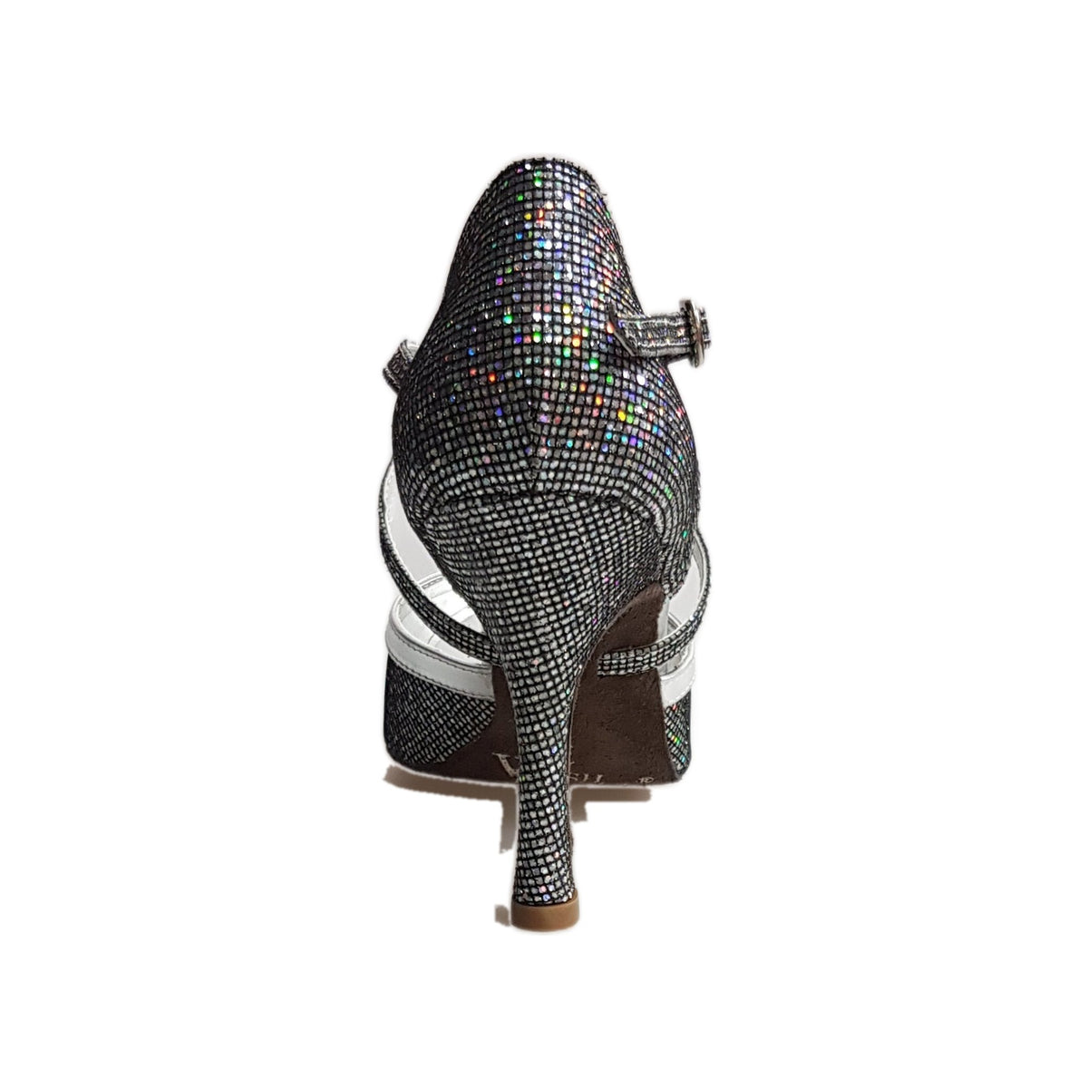 Sandalo Wendi/BO-N Wish Dance Shop in pelle argento e Boreale Silver, scarpa da donna elegante e confortevole.