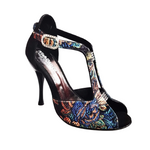 Load image into Gallery viewer, Fascino (401) - Woman's Sandal in New Velvet Velvet with Black Suede Heel
