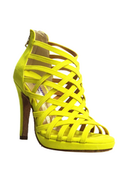 Carica immagine nella Galleria, Intrigo (780) - Scarpa da Donna in Camoscio Giallo con Tacco a Spillo e Plateau
