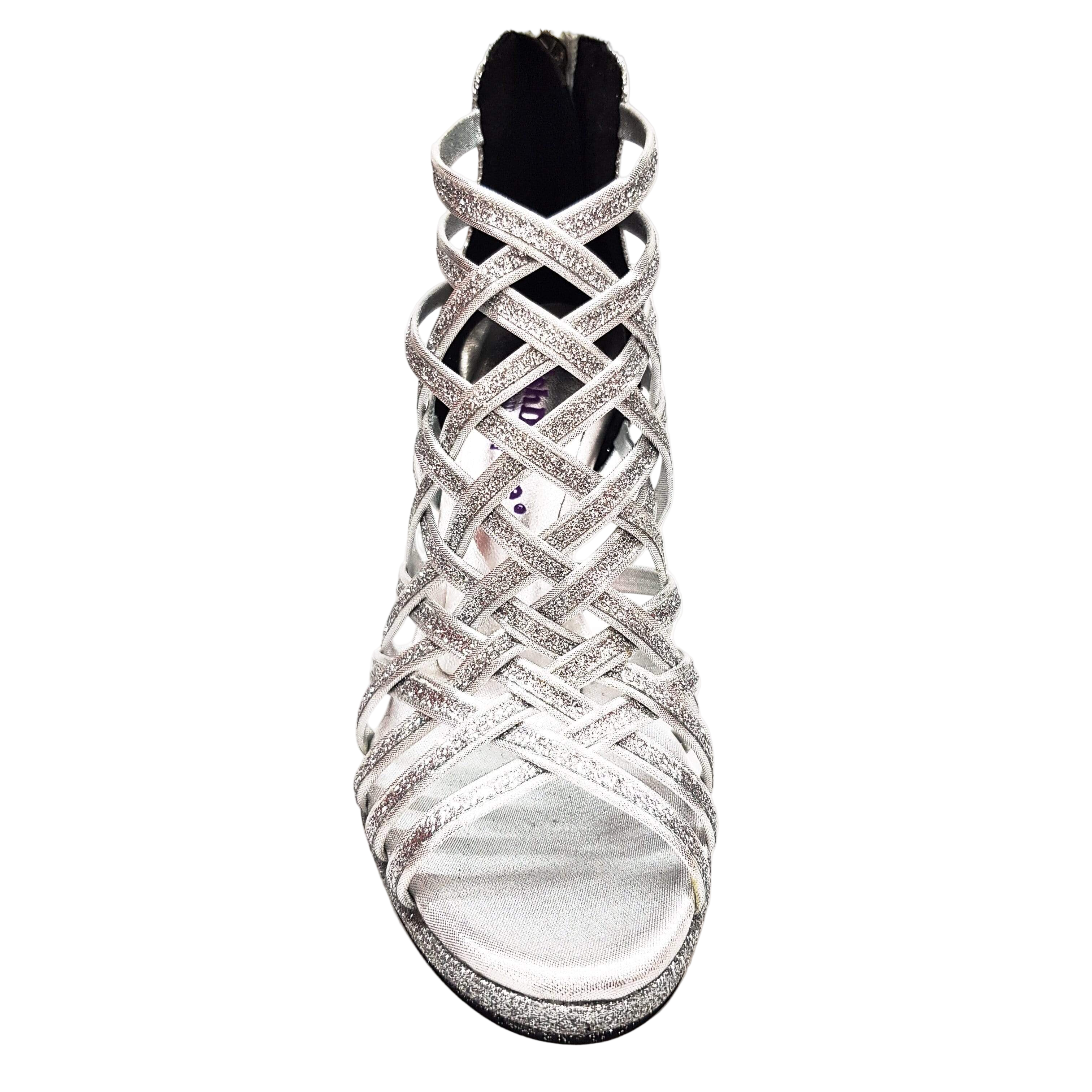 INTRIGO (780) Scarpa da Donna in Glitter Argento con Tacco alto