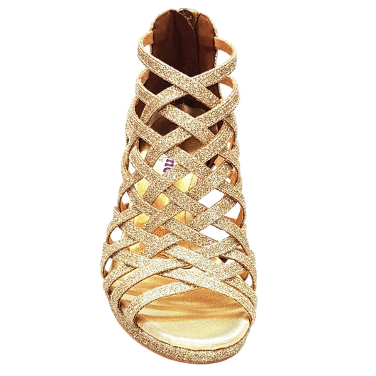 Intrigue (780) - Woman's Shoe in Platinum Glitter with Stiletto Heel and Plateau