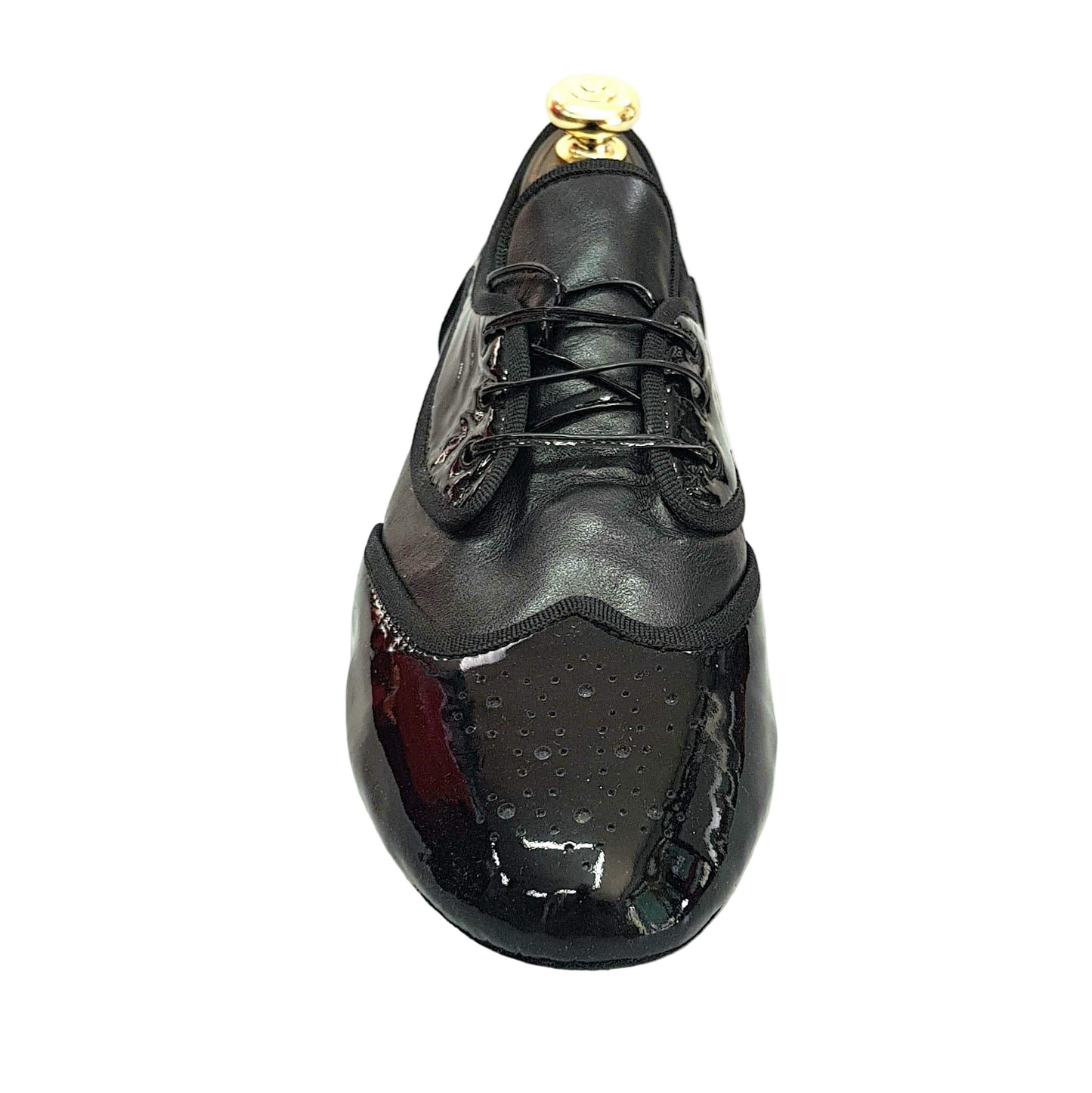 Scarpa jazz Gran Galà (Jazz 07) in pelle e vernice nera, design elegante e raffinato, marca Wish Dance Shop.