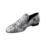 Carica immagine nella Galleria, Serse (800) - Mocassino da Uomo in Tessuto Lavorato con Fantasia Giungla Grigio
