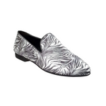 Carica immagine nella Galleria, Serse (800) - Mocassino da Uomo in Tessuto Lavorato con Fantasia Giungla Grigio
