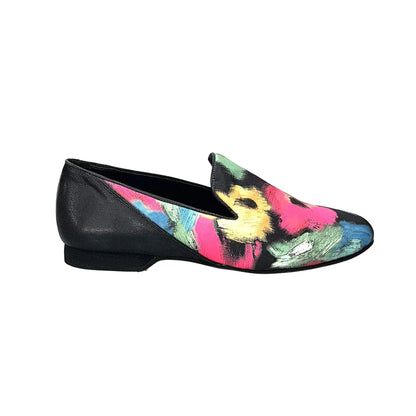 Scarpa mocassino da uomo Serse 800B in tessuto Picasso nero con tallone in lurex nero, stile elegante e di tendenza