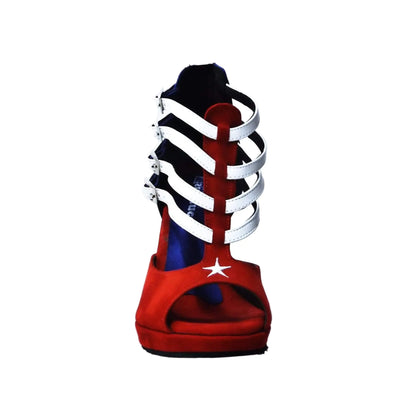 Scarpa da donna Wishdance Lussuria in camoscio con stile cubano, tacco a spillo e plateau, dettagli eleganti e raffinati