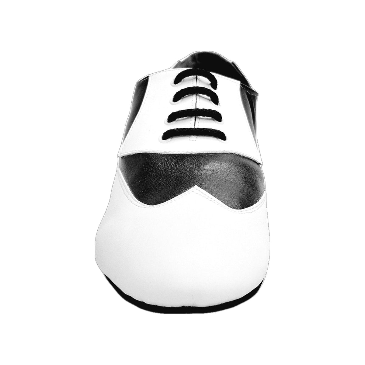 Scarpa stringata COTISO (108N) Wish Dance Shop in pelle bianca e nera con dettaglio a coda di rondine mod. Oxford.