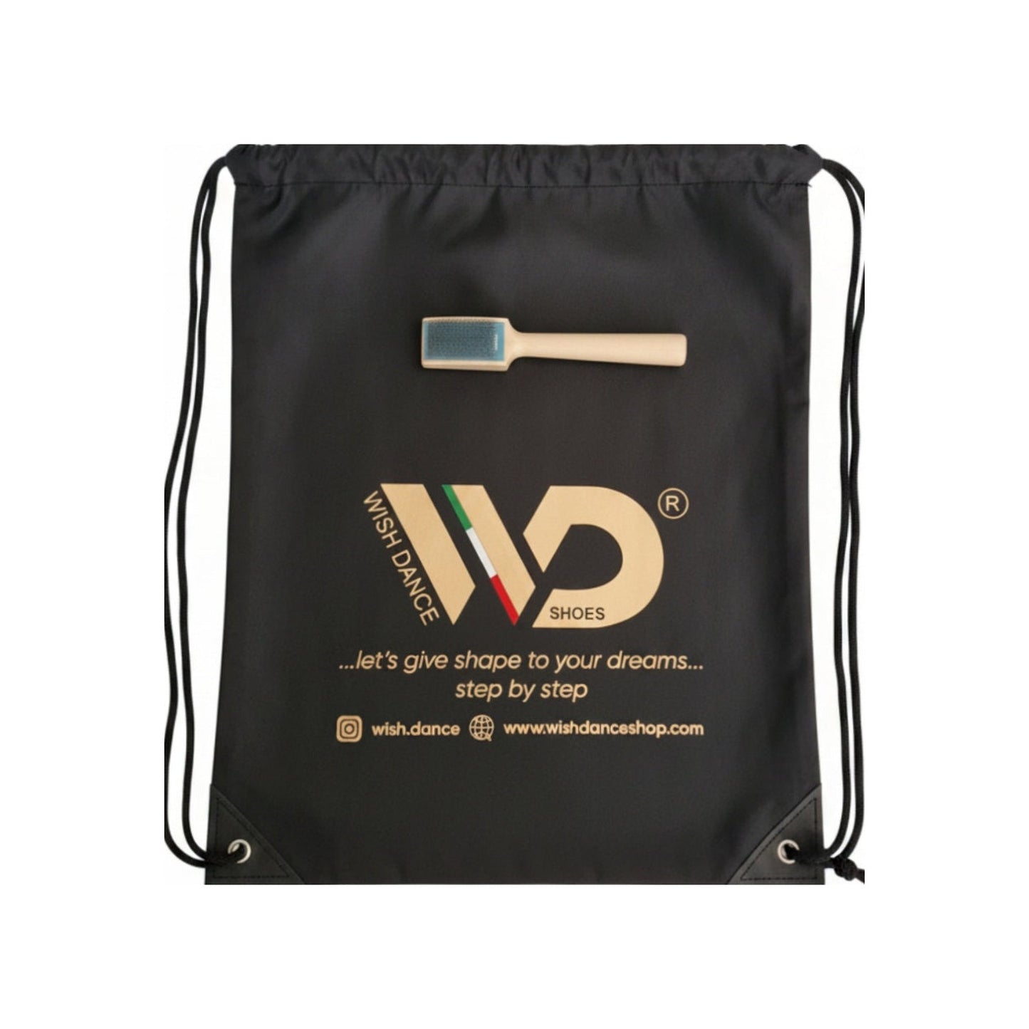 KIT BALLO (Accessori) Per Scarpe Da Ballo DONNA e UOMO - Sacchetto Zaino Porta Scarpe Tessuto Idrorepellente, vista frontale