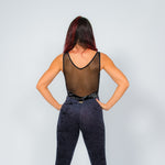 Load image into Gallery viewer, SILVIA Princess (Silver) - Jumpsuit Ciniglia Bielastica Nera intarsi Argento Sopra e Ciniglia Traspirante Bielastica Nera Modellante Contenitiva Containment sotto
