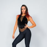 Load image into Gallery viewer, VEGA Venice (Black) - Jumpsuit Ciniglia Bielastica Nera Sopra e Microfibra Traspirante Nera Bielastica Modellante Contenitiva Containment sotto
