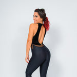 Load image into Gallery viewer, VEGA Venice (Black) - Jumpsuit Ciniglia Bielastica Nera Sopra e Microfibra Traspirante Nera Bielastica Modellante Contenitiva Containment sotto
