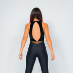 Load image into Gallery viewer, VEGA Venice (Black) - Jumpsuit Ciniglia Bielastica Nera Sopra e Microfibra Traspirante Nera Bielastica Modellante Contenitiva Containment sotto
