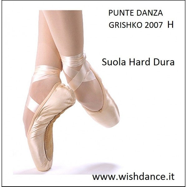 Punte da danza classica Grishko 2007 con varie morbidezze e larghezze, ideali per danza e balletto.