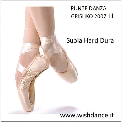 Punte da danza classica Grishko 2007 con varie morbidezze e larghezze, ideali per danza e balletto.