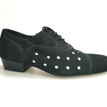 Load image into Gallery viewer, Vasco (Movida by WISH DANCE) - Scarpa da Uomo camoscio Nero Pois Camoscio Bianco
