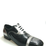 Load image into Gallery viewer, David - Scarpa da Uomo Vernice square nero Pelle Laminato acciaio
