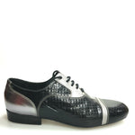 Load image into Gallery viewer, David - Scarpa da Uomo Vernice square nero Pelle Laminato acciaio
