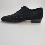 Load image into Gallery viewer, Vasco (Movida by WISH DANCE) - Scarpa da Uomo camoscio Nero Pois camoscio Rosso

