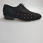 Load image into Gallery viewer, Vasco (Movida by WISH DANCE) - Scarpa da Uomo camoscio Nero Pois camoscio Rosso

