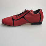 Carica immagine nella Galleria, Antony 115H Sneaker - Scarpa da Uomo Pelle Rossa Inserti Vernice Nera
