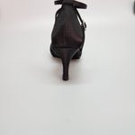 Load image into Gallery viewer, Patty QB (28QB) - Scarpa da Ballo Basica da Donna in Raso Nero Nodino con 6 Fascette e Cinturino Doppio sulla Caviglia Tacco Basso a Spillo Largo
