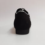 Carica immagine nella Galleria, Esteban (MS07) KIMA - Stringata da Uomo chiusura Mod. Oxford in Camoscio Nero e Raso seta Zebrato Ricamo Kima Bianco Forma Tonda
