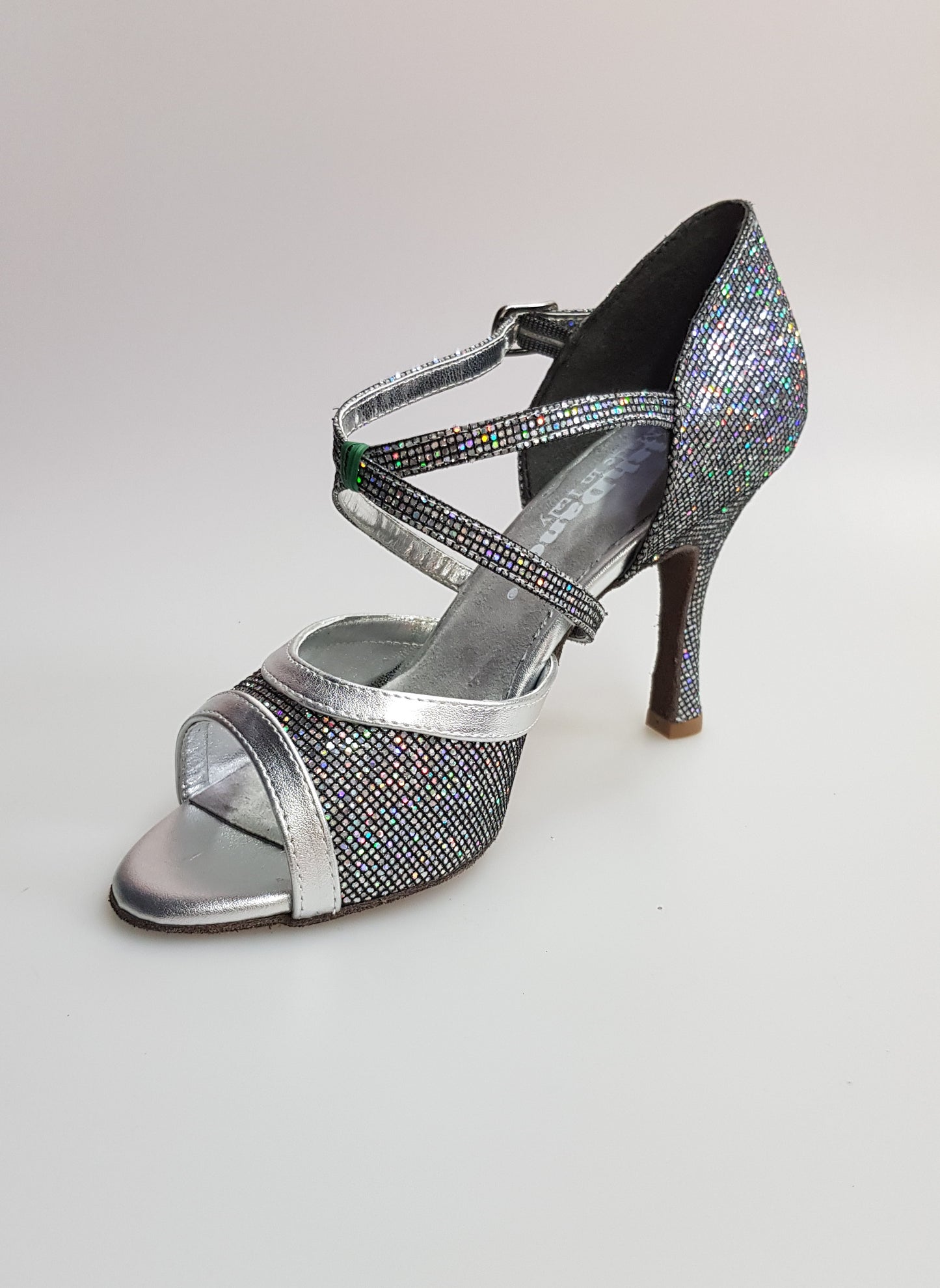 Sandalo da donna Wish Dance Shop Wendi/BO-N 2016 in pelle argento e dettagli in Boreale Silver, vista frontale.