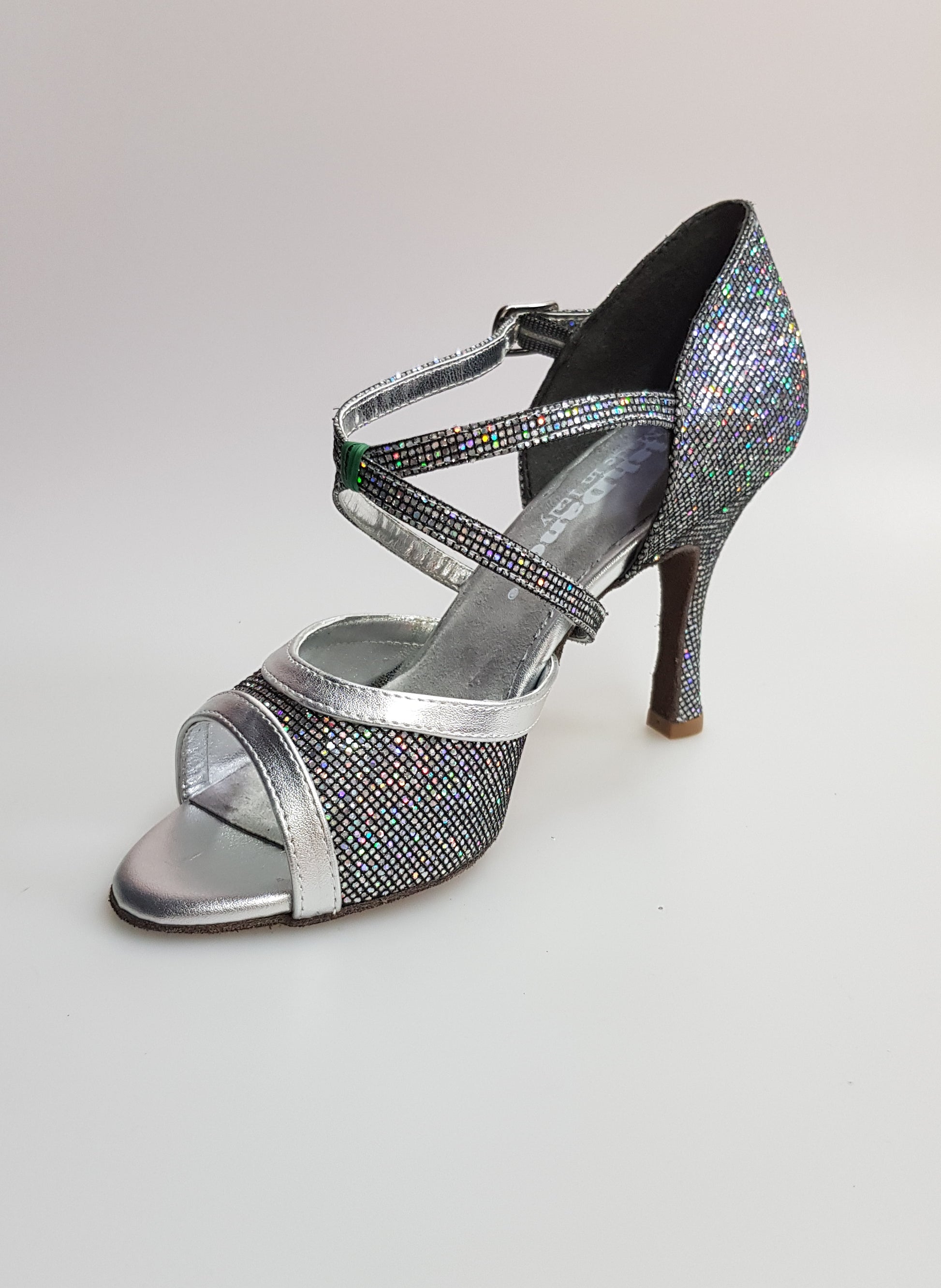Sandalo da donna Wish Dance Shop Wendi/BO-N 2016 in pelle argento e dettagli in Boreale Silver, vista frontale.
