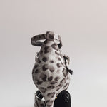 Load image into Gallery viewer, Elison QB - 32QB NA (1101) - Sandalo da Donna in Tessuto Maculato Grigio e Camoscio Nero
