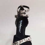 Load image into Gallery viewer, Elison QB - 32QB NA (1101) - Sandalo da Donna in Tessuto Maculato Grigio e Camoscio Nero
