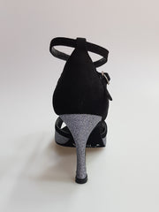 Load image into Gallery viewer, Wendi/BO-N (2016) Scarpa da Donna inCamoscio Nero e Glitter Grigio Carbon
