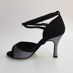 Load image into Gallery viewer, Wendi/BO-N (2016) Scarpa da Donna inCamoscio Nero e Glitter Grigio Carbon
