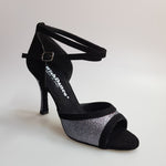 Load image into Gallery viewer, Wendi/BO-N (2016) Scarpa da Donna inCamoscio Nero e Glitter Grigio Carbon
