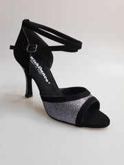 Load image into Gallery viewer, Wendi/BO-N (2016) Scarpa da Donna inCamoscio Nero e Glitter Grigio Carbon
