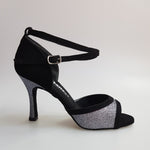 Load image into Gallery viewer, Wendi/BO-N (2016) Scarpa da Donna inCamoscio Nero e Glitter Grigio Carbon
