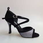 Load image into Gallery viewer, Wendi/BO-N (2016) Scarpa da Donna inCamoscio Nero e Glitter Grigio Carbon
