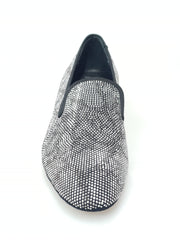 Load image into Gallery viewer, Zeus (MS20) - Men&#39;s Moccasin in Midnight Blue Suede with Silver Studs Pyton Design Long Shape
