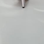 Load image into Gallery viewer, Withe Angel (460PW) - Woman&#39;s Sandal in genuine White Leather, white elastic and stiletto heel in Genuine White Leather
