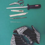 Load image into Gallery viewer, Whole Zebra (460PW) - Woman&#39;s Sandal in Zebra Silk Satin with Black Elastics and stiletto heel covered in zebra silk satin
