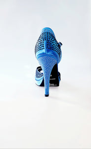 Alexa (LP4) - Royal Blue Silk Satin Dance Shoe with Swarovski
