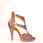 Load image into Gallery viewer, Nina Kristall - Sandalo da Donna con Plateau in Kristal Multicolor Foderata in Pelle Tacco a Spillo Largo
