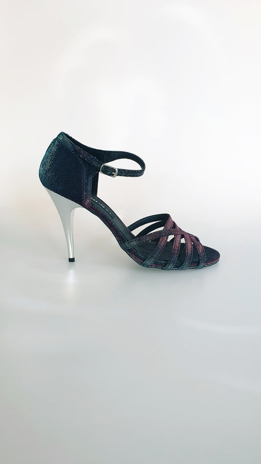 432H - Woman's Sandal in Raimbw Fuxia Black
